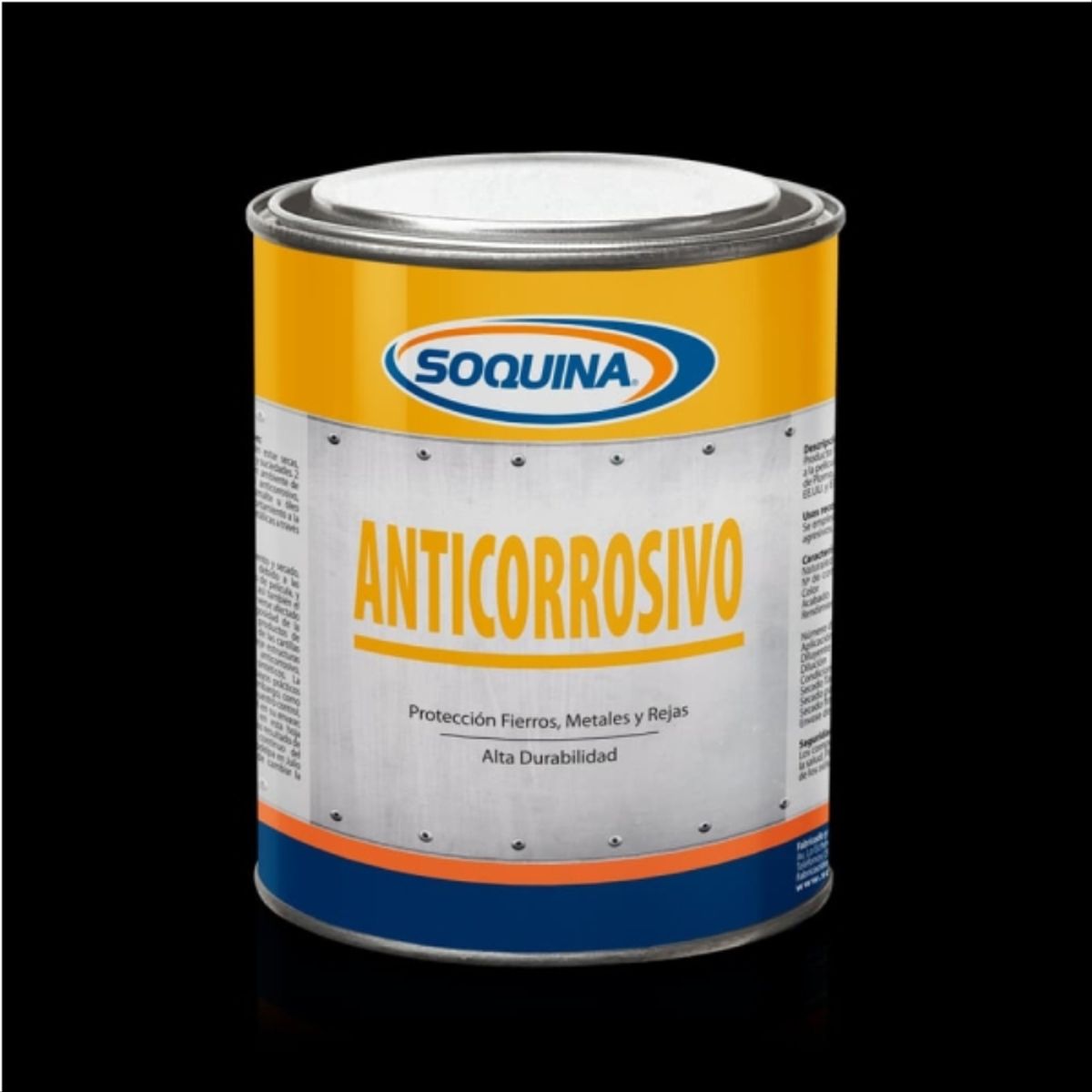 SOQUINA - Anticorrosivo negro 1/4 gal