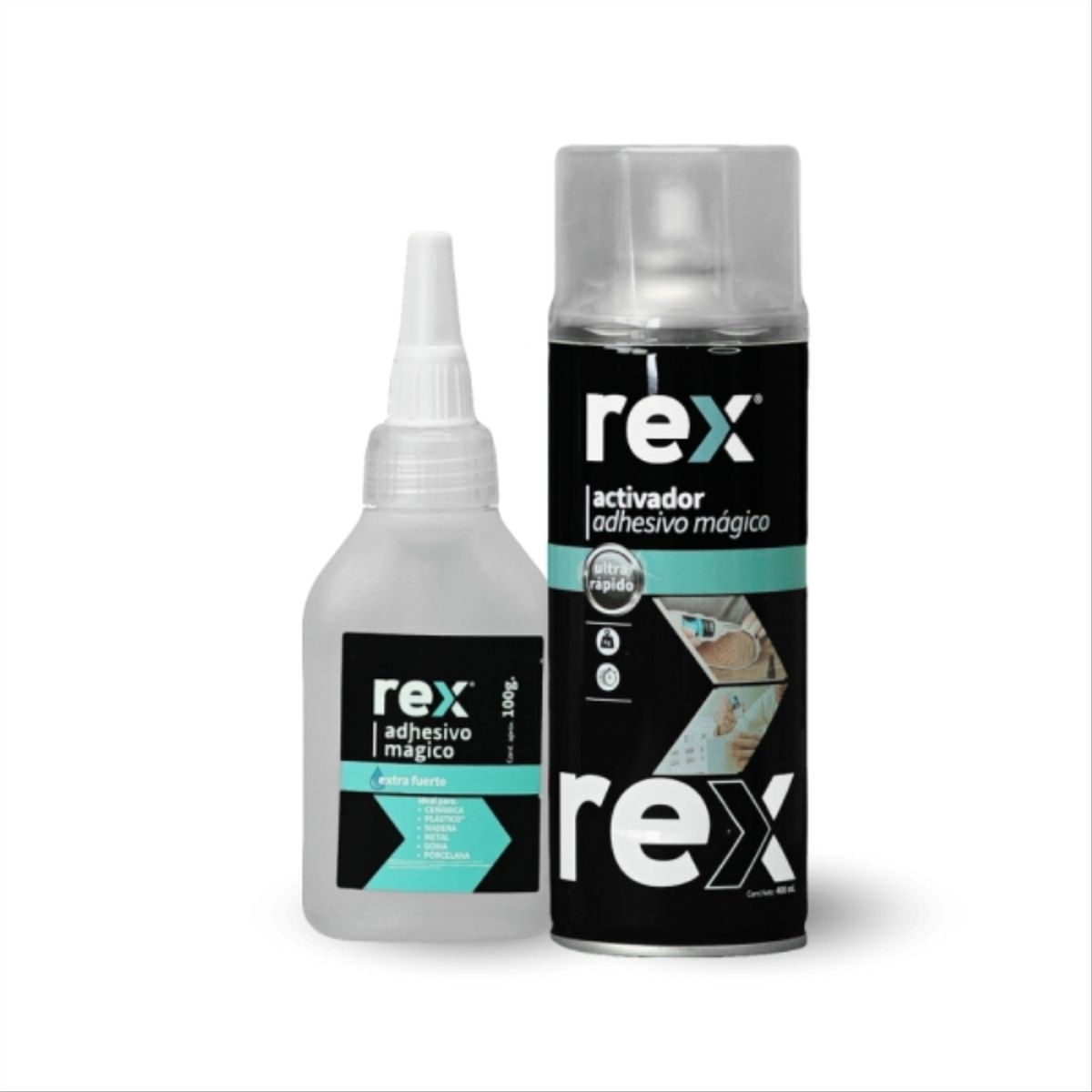 Adhesivo Mágico 100gr + Activador 400ml, marca REX - Foto Principal