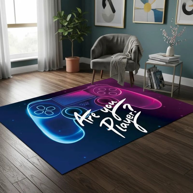 GENERICO - ALFOMBRA JUVENIL DISEÑO CONTROL GAMER 150X200