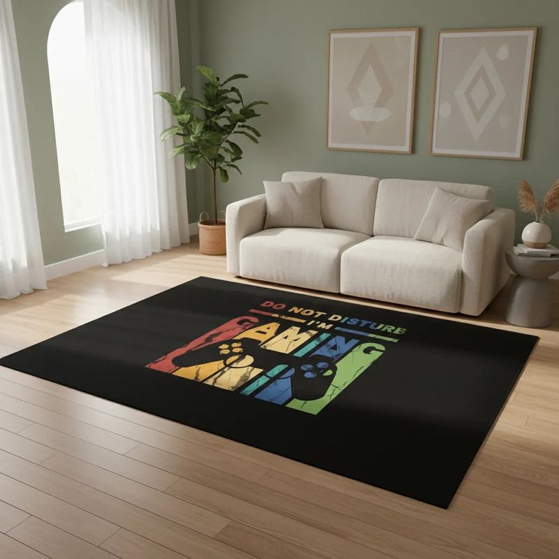 GENERICO - ALFOMBRA JUVENIL DISEÑO CONTROL GAMER GAMING 150X200