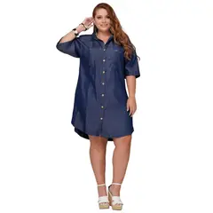 TRUCCOS JEANS - Vestido Mujer Lyocell Azul Tallas XL a 3XL Colombiano P350358082