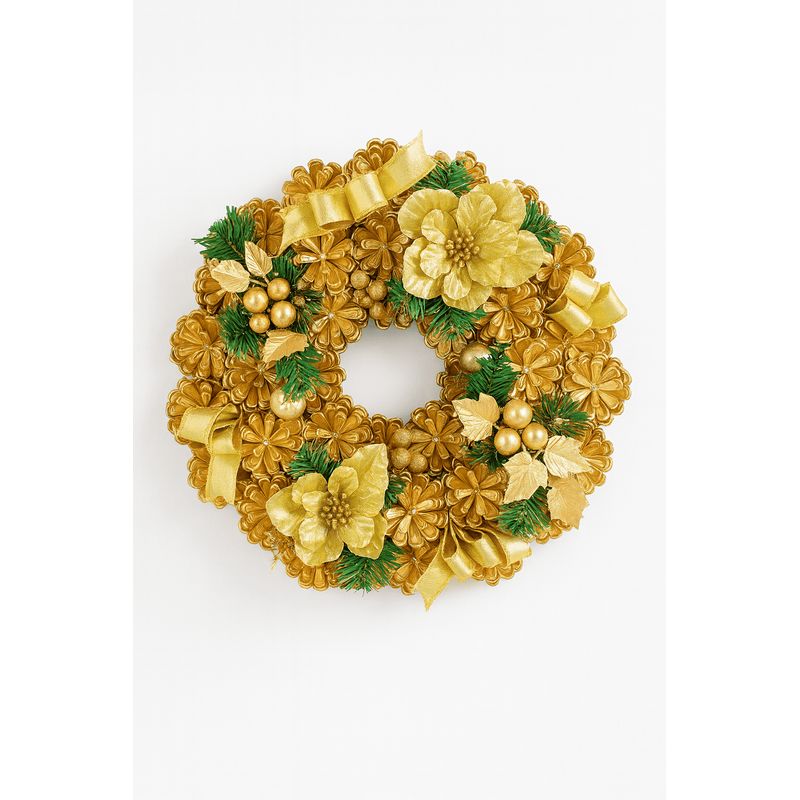 HERRERA MAISON - Corona de Navidad Gold 30 CM