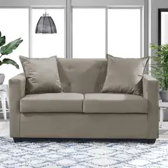 MASEL - Sofá 2c Gramado Felpa Beige 130x70x83
