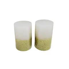 HERRERA MAISON - Pack 2 Velas Navidad Degrade Gold