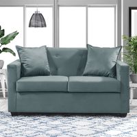 Sofá 2c Gramado Felpa Turquesa 130x70x83