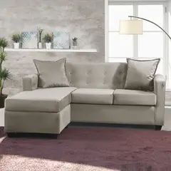 MASEL - Seccional Intercambiable Gramado Felpa Beige 170x130x83