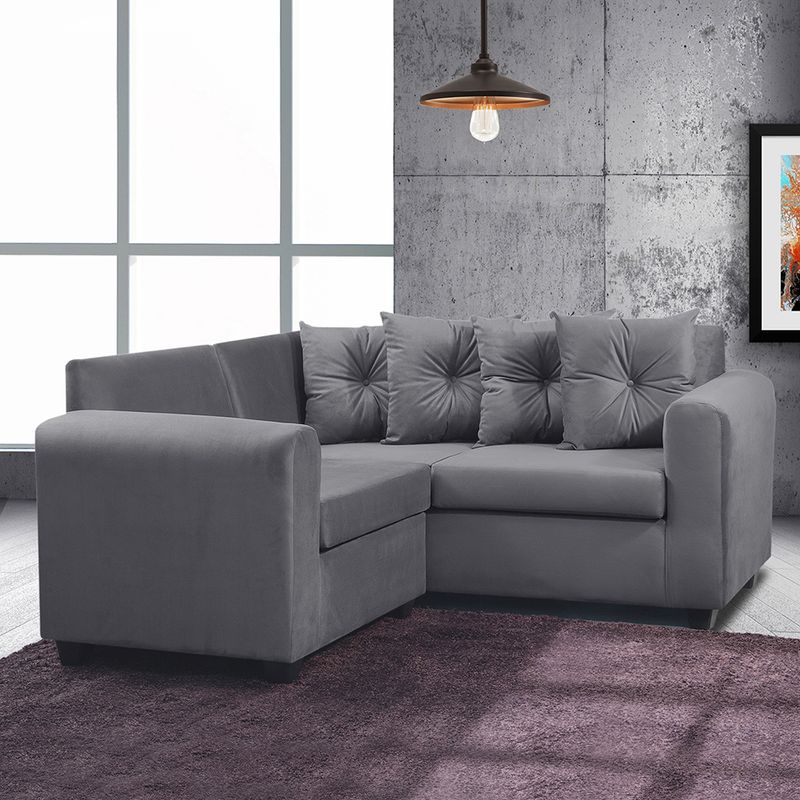 MASEL - Seccional Esquinero Recife Felpa  Gris  oscuro 160x160x78