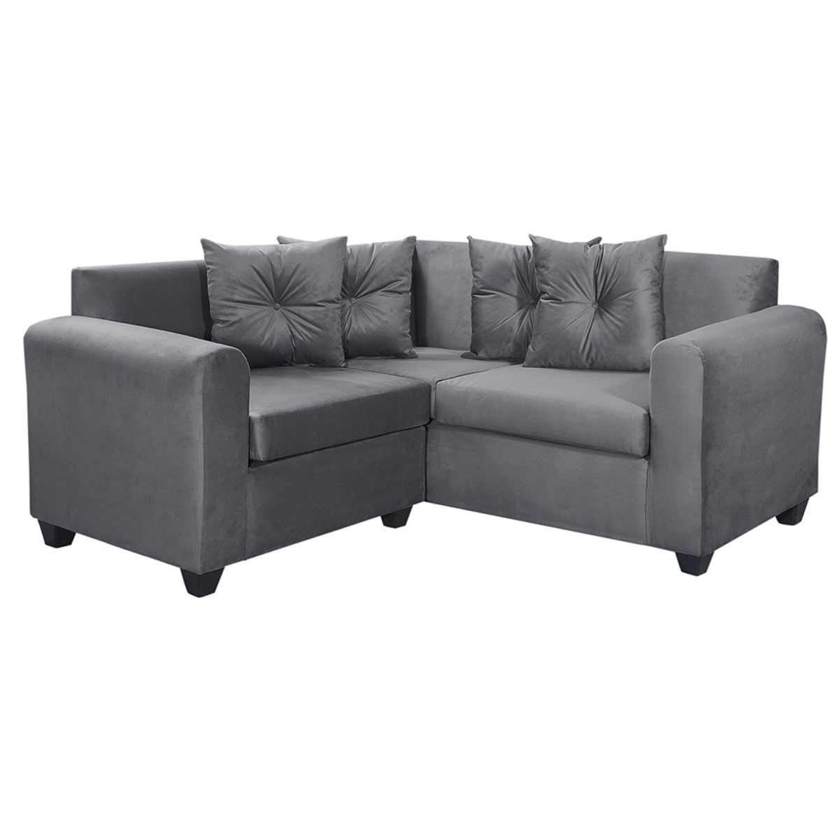 MASEL - Seccional Esquinero Recife Felpa  Gris  oscuro 160x160x78