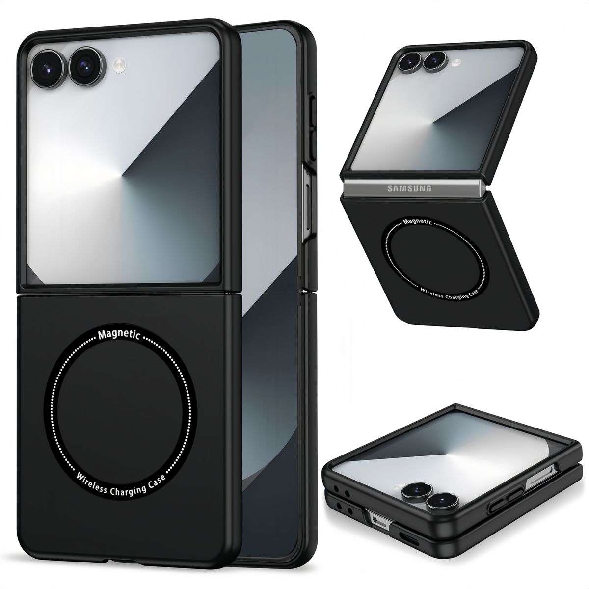 RENVMEXY - Funda Magnética para Galaxy Z Flip 7 Compatible con Carga Inalámbrica