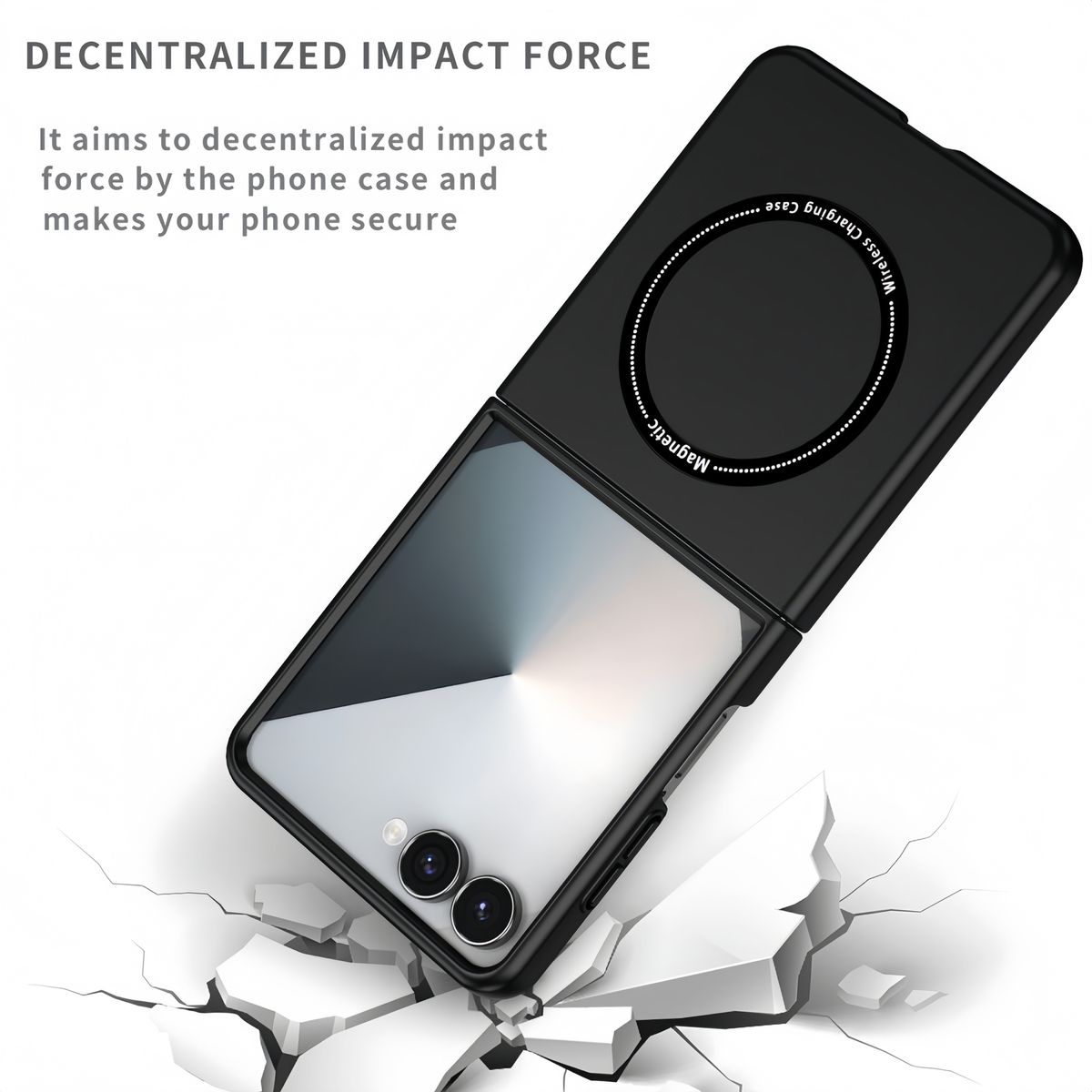 RENVMEXY - Funda Magnética para Galaxy Z Flip 7 Compatible con Carga Inalámbrica