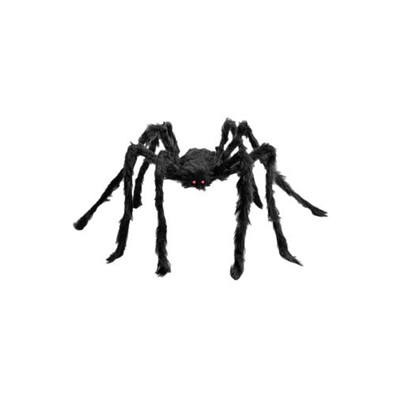 GENERICO - Adorno Halloween Araña Negra Gigante 228 Cm 1 Unidad