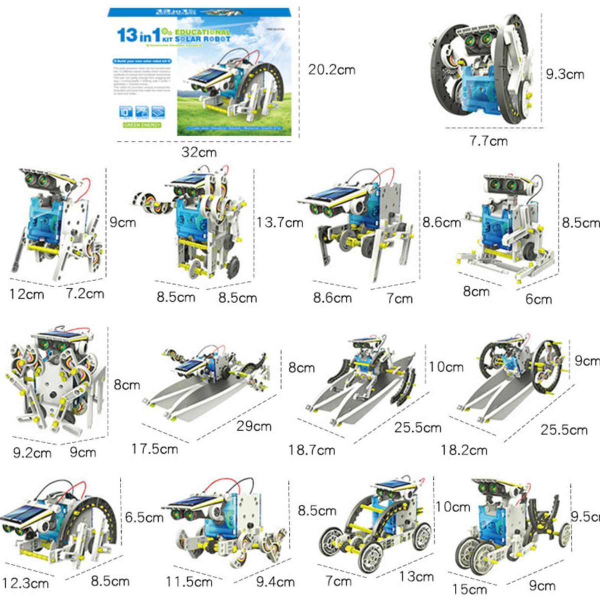 ATURE - Robot Educativo Para Niños Con Energía Solar 13 En 1