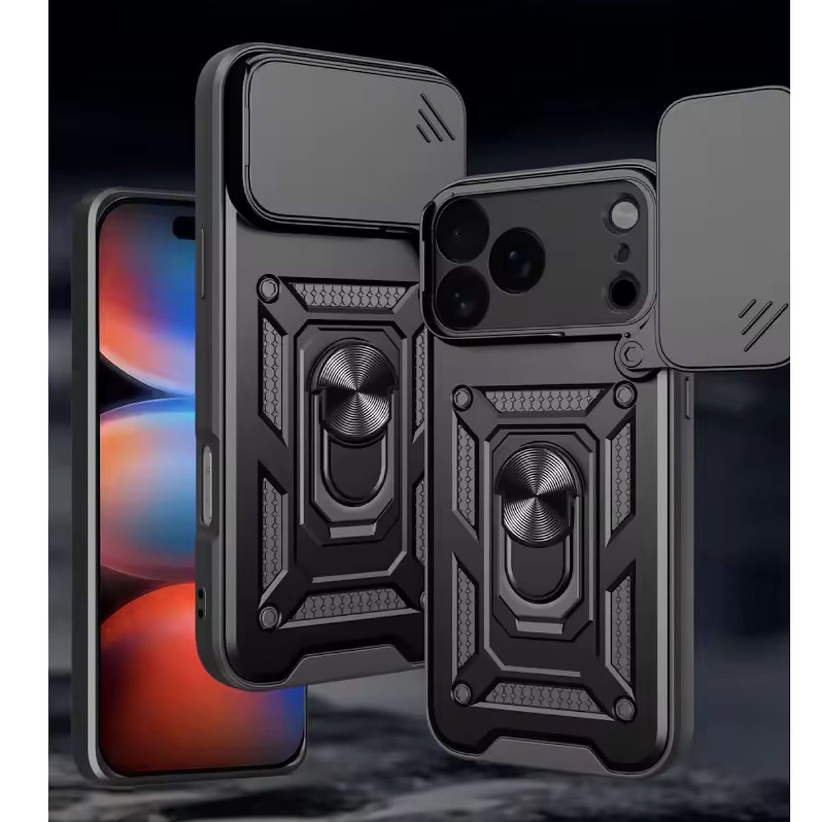 GENERICO - Carcasa Armor Con Anillo Para iPhone 17 Pro Max