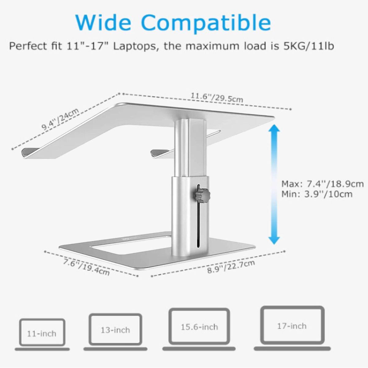 ATURE - Soporte Elevador Para Notebook - Vertical Y Ajustable