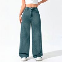 Jeans Wide Leg Palazzo Elasticado Tiro Alto Push Up Oversize