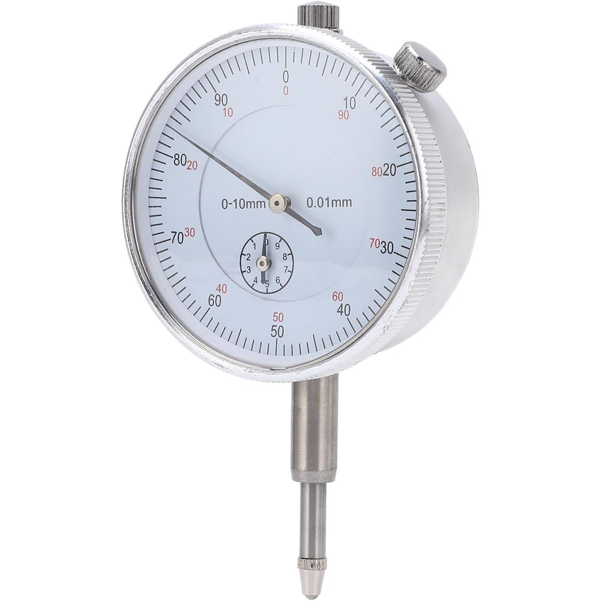KUANGYE - Reloj Comparador, Indicador de dial, Rango 0-10 Mm, 0,01 Mm