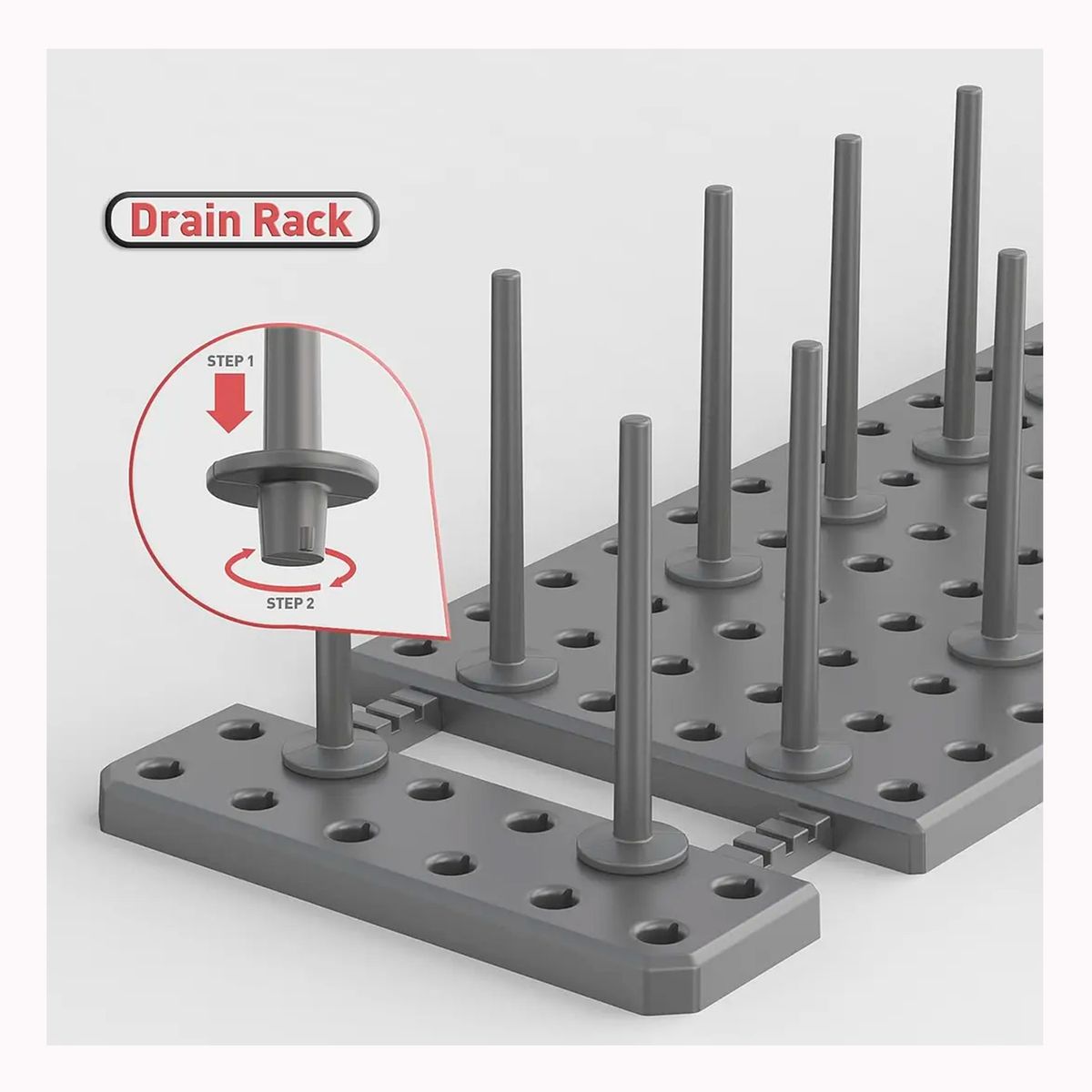 GENERICO - Set De 2 Estante Ajustable De Drenaje Cocina Tipo De Cajón