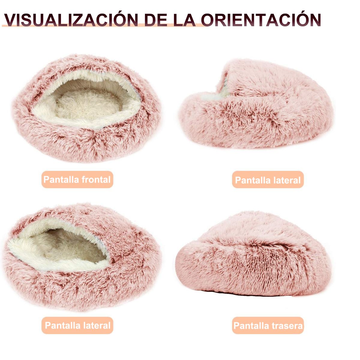 WELDMON - Lavables Cama Redonda Felpa Para Mascota Perro Y Gato