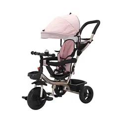 LUBABYCAS - Triciclo 3 En 1 Con Apoya Pies 360°LuBabycas Rosado