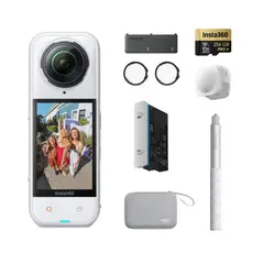 INSTA 360 - Cámara Insta360 X5 Paquete básico 8K de 360° blanco satinado