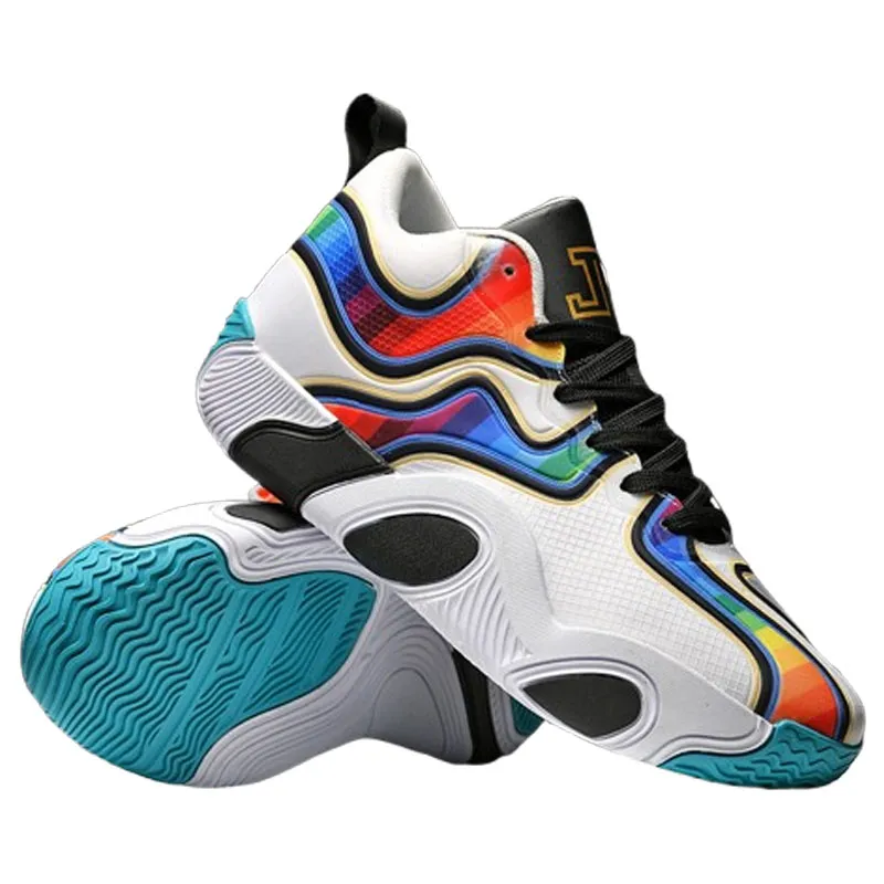 DANWEILE - Zapatilla de baloncesto duradera y práctica para niños y niñas Blanco