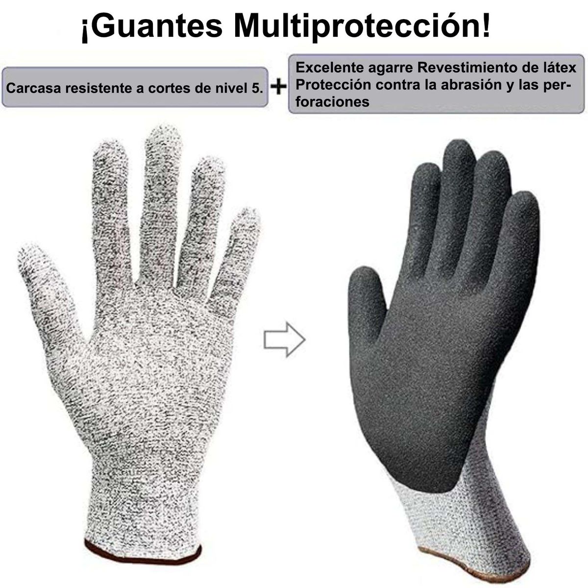 WELDMON - Guantes Profesionales De Seguridad Resistentes A Cortes Talla XL
