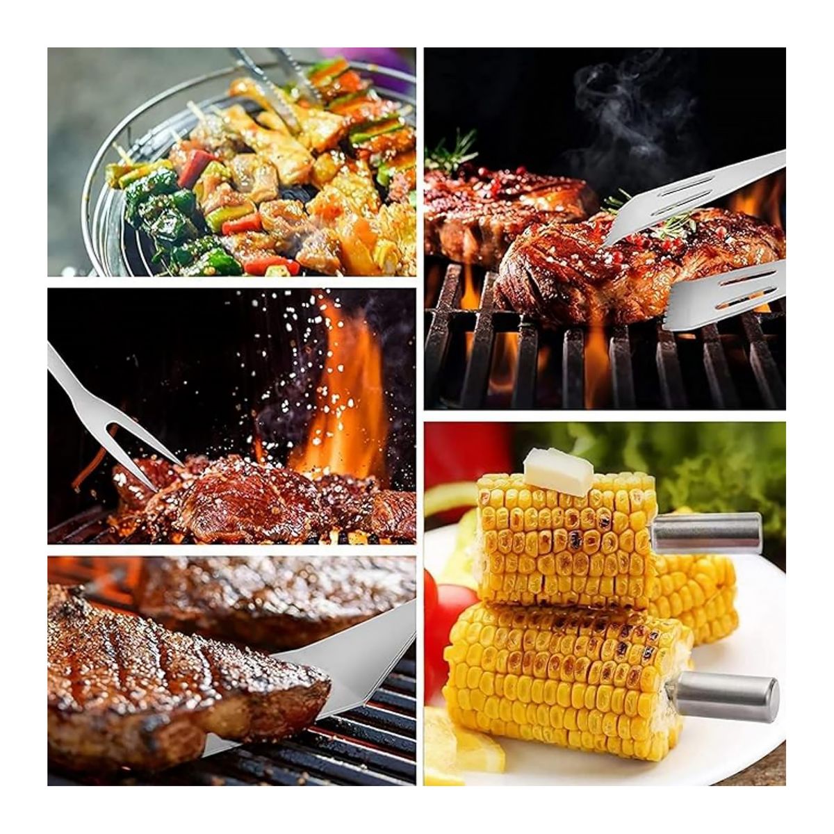 WELDMON - Utensilios para Barbacoa de 20 piezas