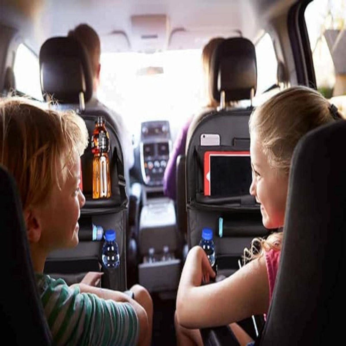 WELDMON - Organizador de Asiento Trasero de Coche（rojo）