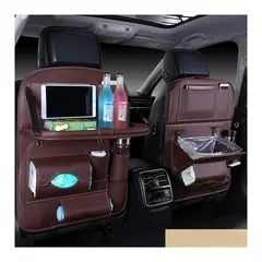WELDMON - Organizador de Asiento Trasero de Coche（Marrón）