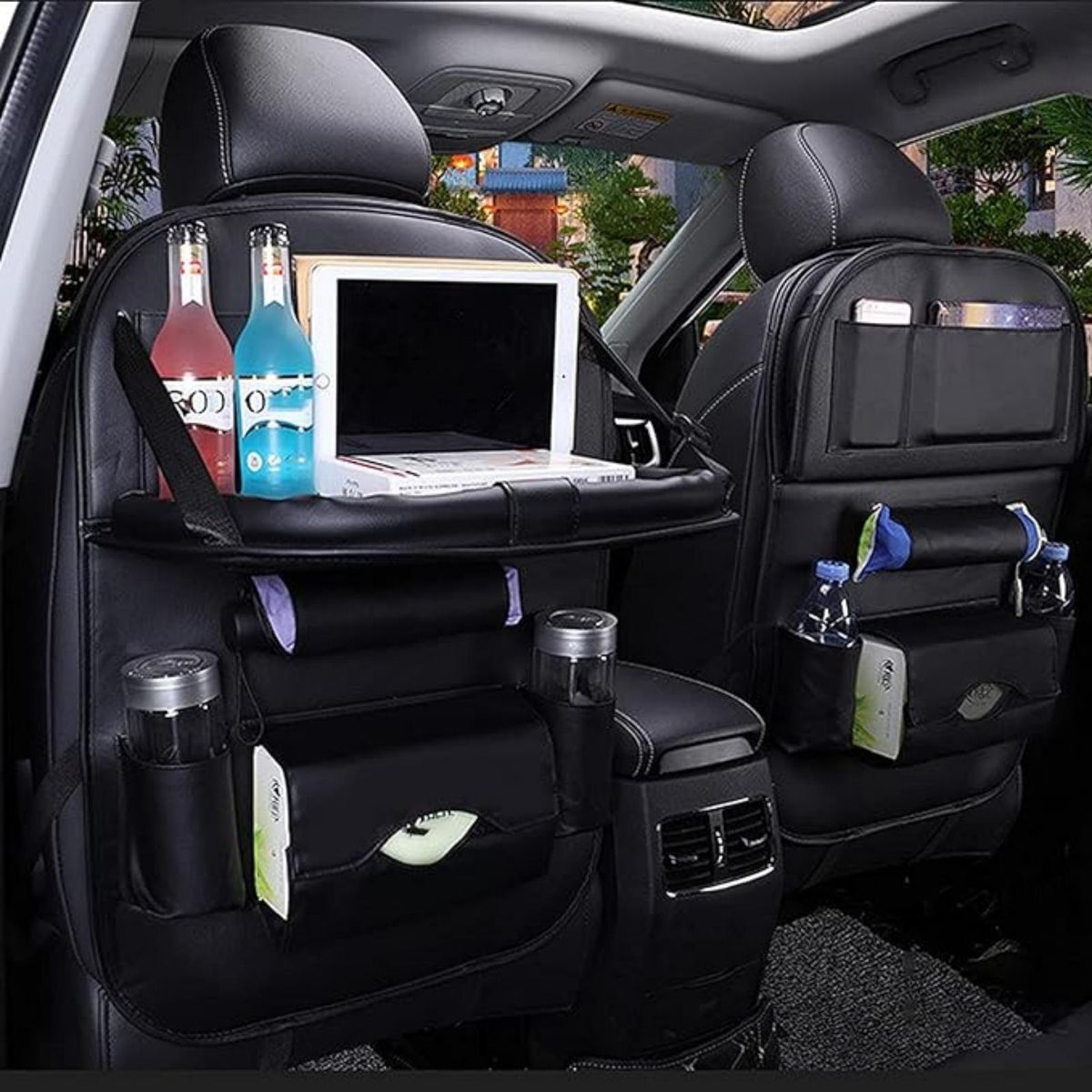 WELDMON - Organizador de Asiento Trasero de Coche（Negro）