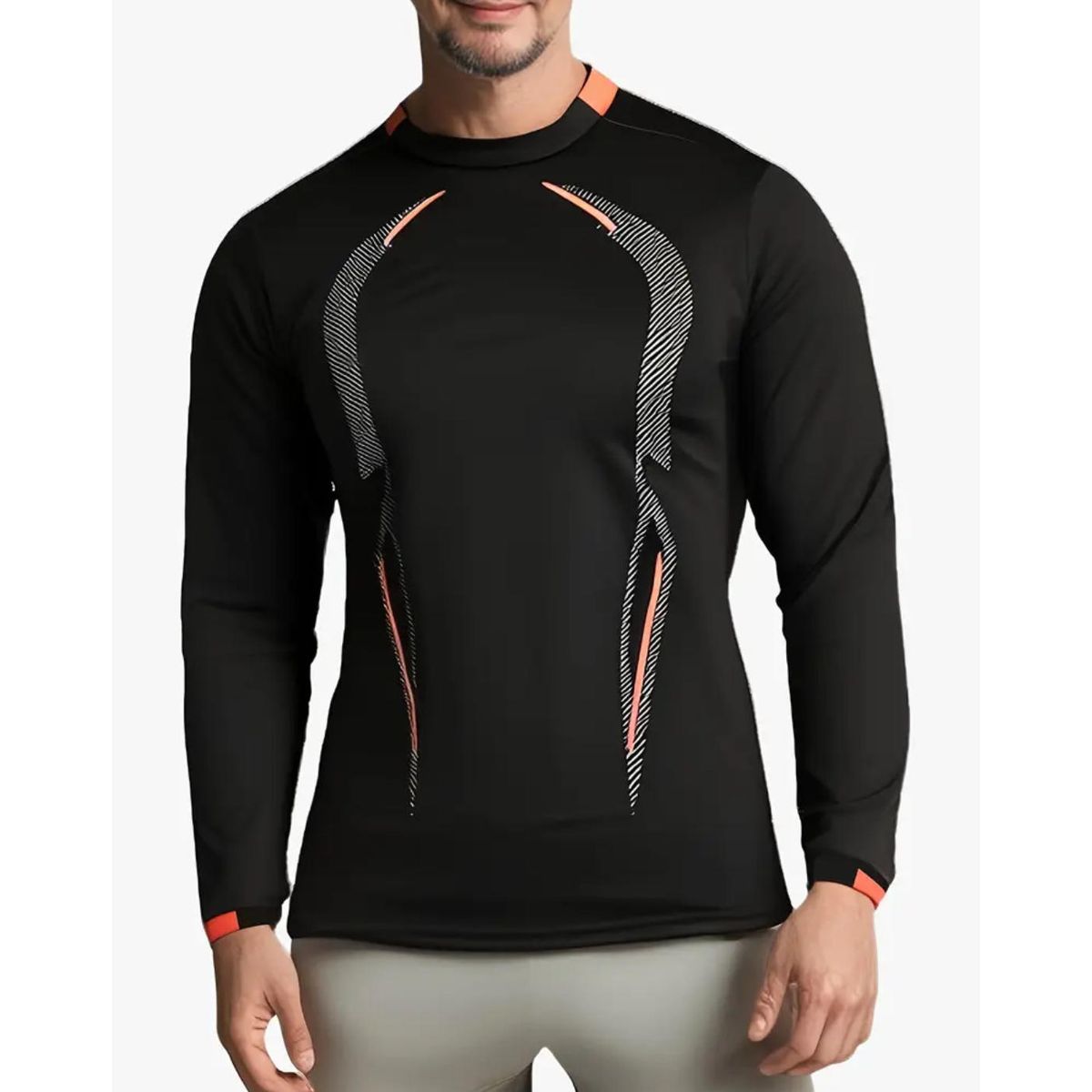 ATURE - Camiseta Deportiva Compresión Secado Rápido Manga Larga