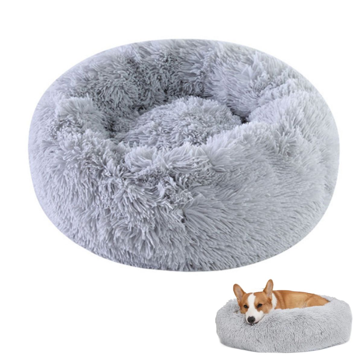 ATURE - Cama De Felpa Para Mascotas De 70 Cm De Diámetro