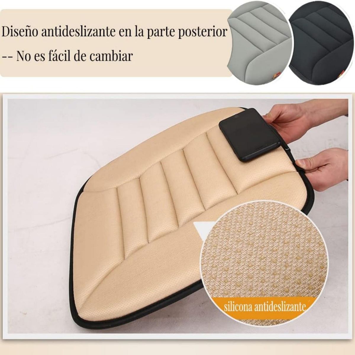 WELDMON - BoJia Cojín de Asiento de Coche Gris