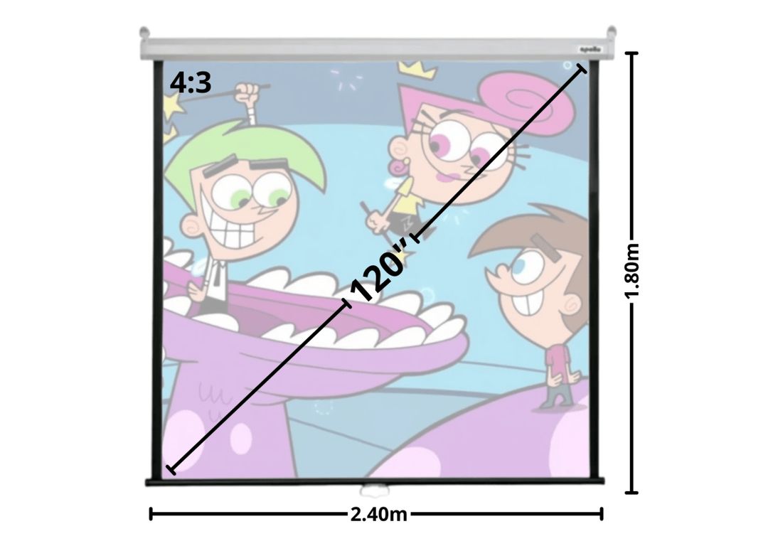 MALIK Telon Mural 240x180 cm 43 para proyector Vsonic PA503W