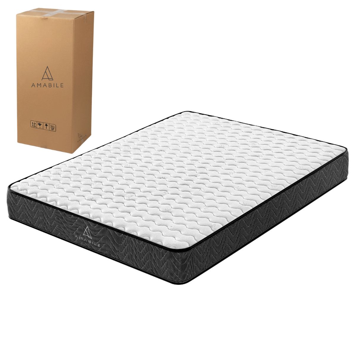 AMABILE - Colchón Espuma y Resortes  Amabile 2 Plazas 150x190x20 Filippo