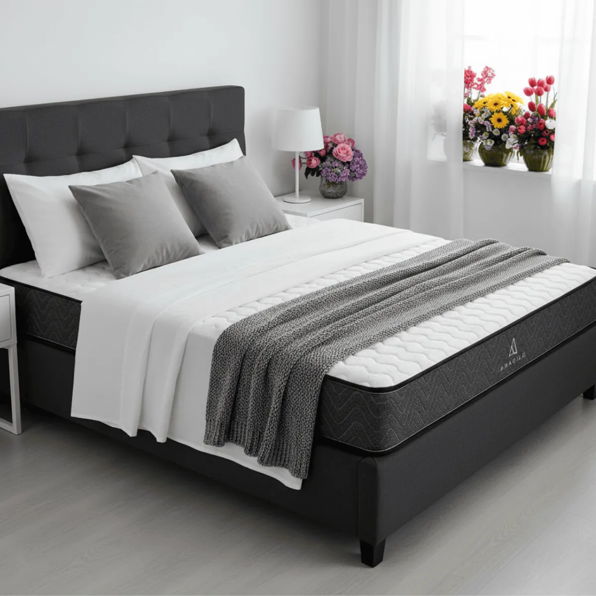 AMABILE - Colchón Espuma y Resortes  Amabile 2 Plazas 150x190x20 Filippo