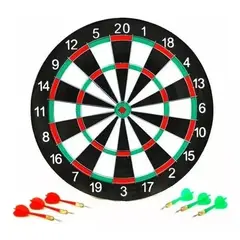 GENERICO - Tablero Tiro Al Blanco Reversible 6 Dardos