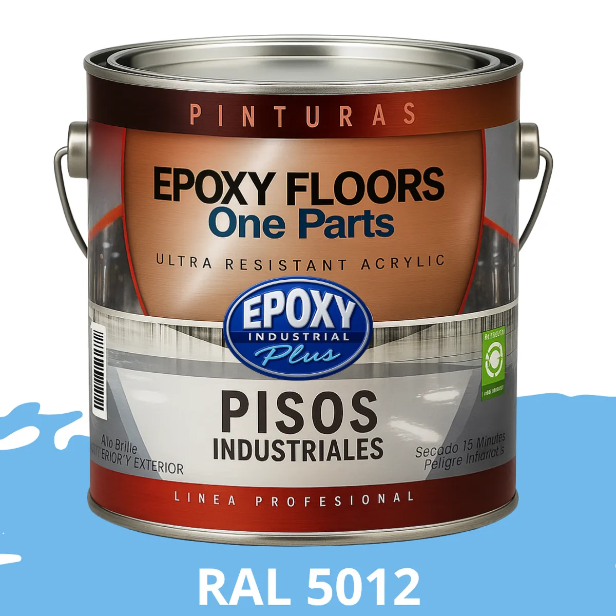EPOXY - PINTURA ALTO TRANSITO - EPOXY FLOORS - GALÓN  RAL 5012