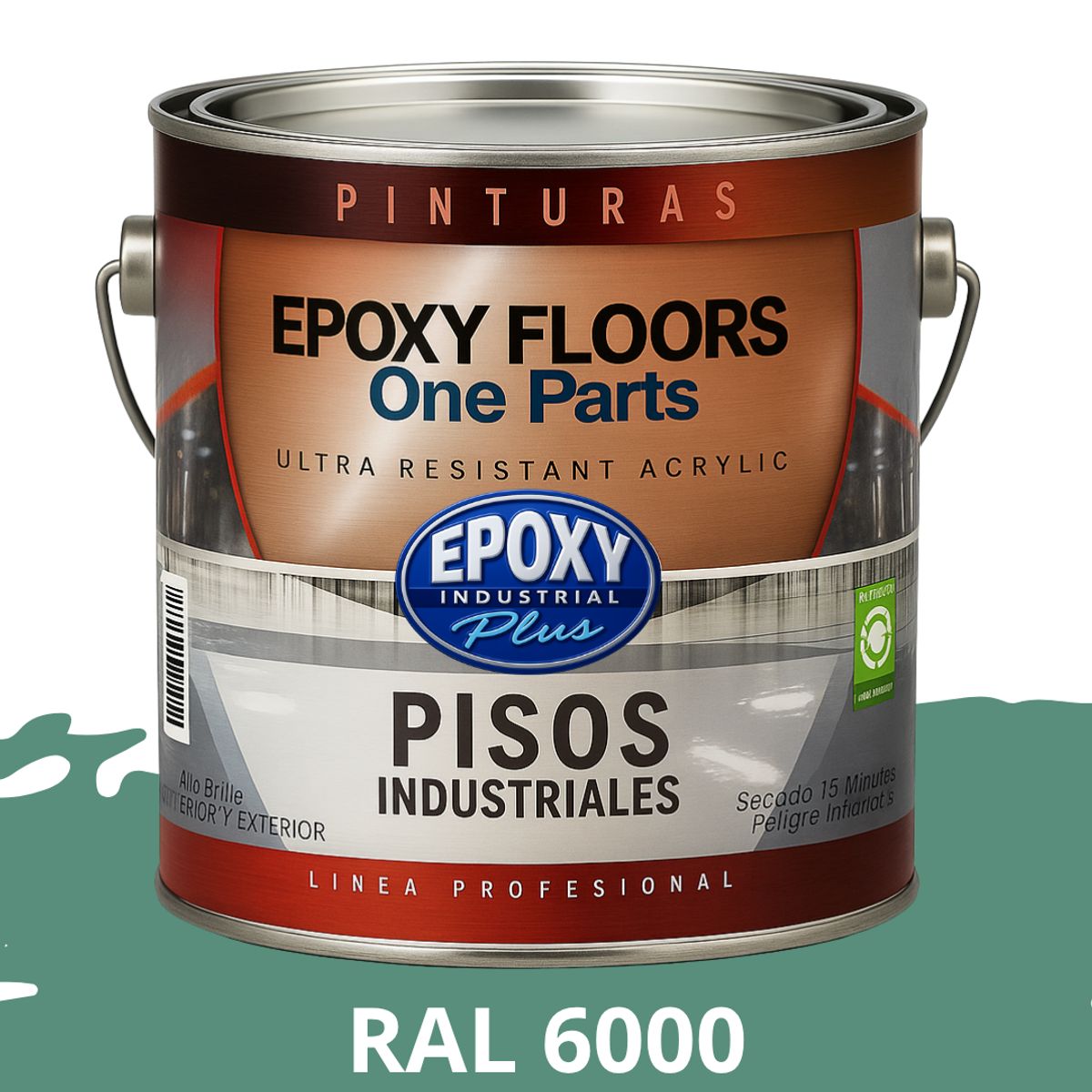 EPOXY - PINTURA ALTO TRANSITO - EPOXY FLOORS - GALÓN  RAL 6001