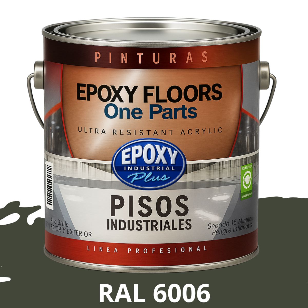 EPOXY - PINTURA ALTO TRANSITO - EPOXY FLOORS - GALÓN  RAL 6006
