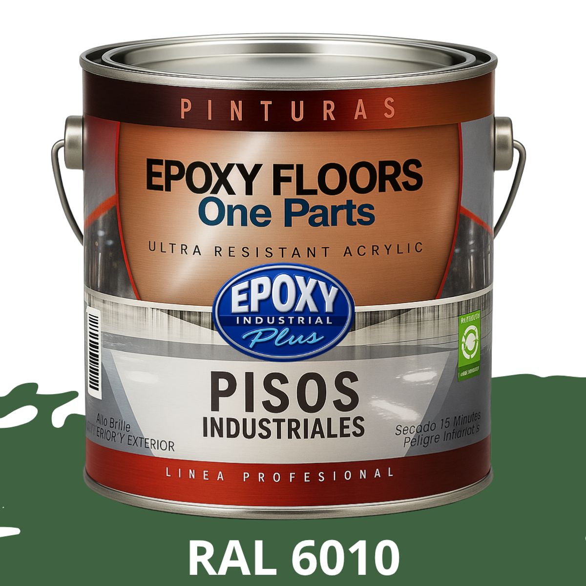 EPOXY - PINTURA ALTO TRANSITO - EPOXY FLOORS - GALÓN  RAL 6010