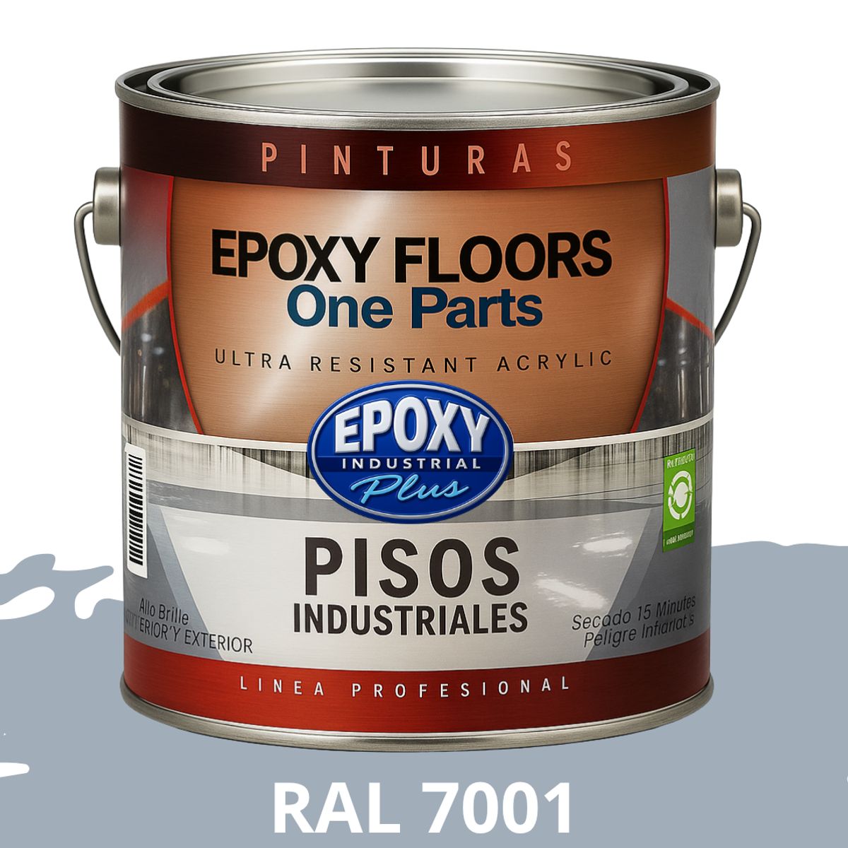 EPOXY - PINTURA ALTO TRANSITO - EPOXY FLOORS - GALÓN  RAL 7001