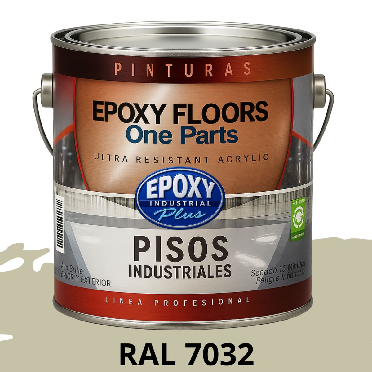 EPOXY - PINTURA ALTO TRANSITO - EPOXY FLOORS - GALÓN  RAL 7032