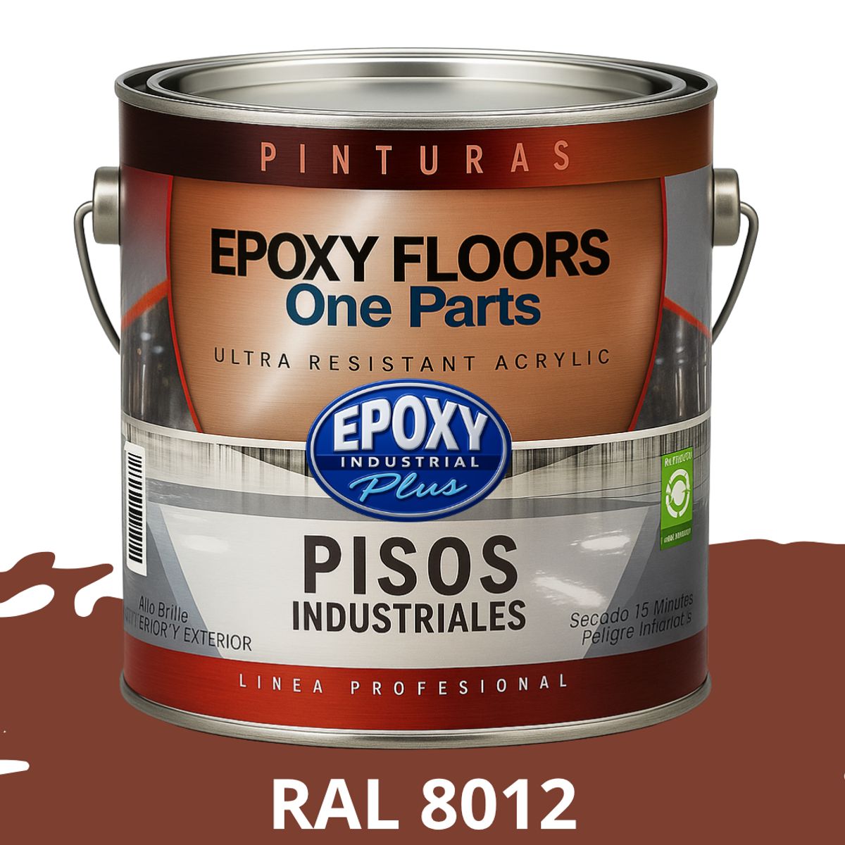 EPOXY - PINTURA ALTO TRANSITO - EPOXY FLOORS - GALÓN  RAL 8012
