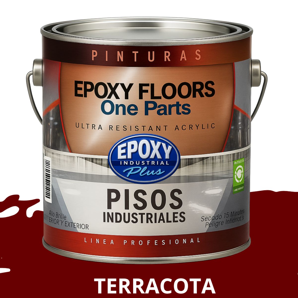 EPOXY - PINTURA ALTO TRANSITO - EPOXY FLOORS - GALÓN  ROJO TERRACOITA