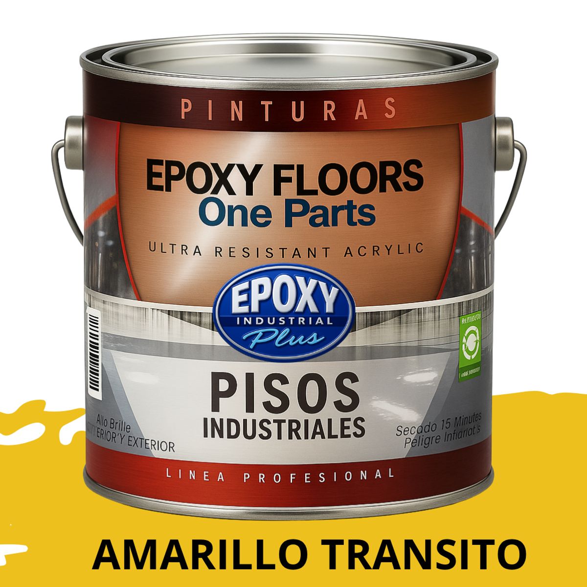 EPOXY - PINTURA ALTO TRANSITO - EPOXY FLOORS - GALÓN AMARILLO TRANSITO