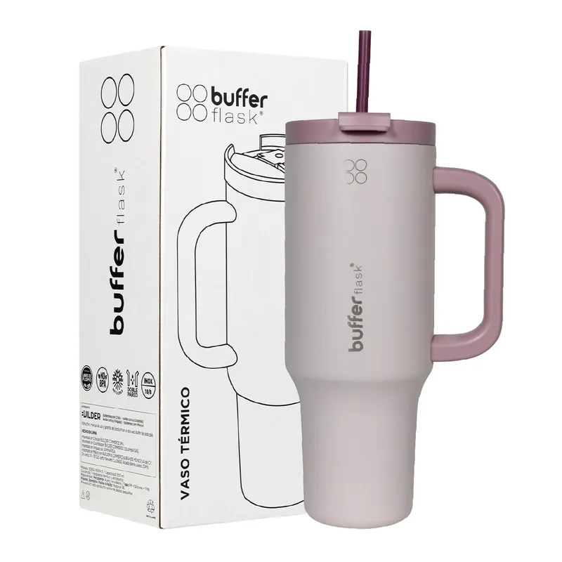 BUFFER FLASK - Vaso Termico Frio y Calor Termo Mug Buffer 1200Lt Inoxidable - Dorado