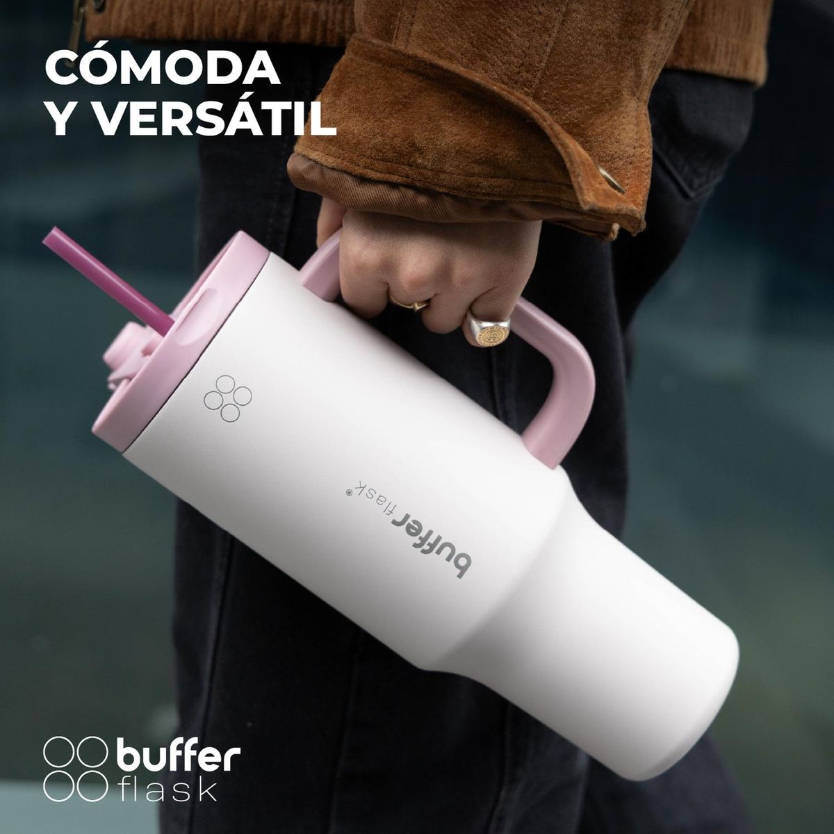 BUFFER FLASK - Vaso Termico Frio y Calor Termo Mug Buffer 1200Lt Inoxidable - Dorado