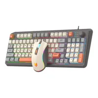 TECLADO K82 + MOUSE PARA PC GAMER CON LUCES LED RGB