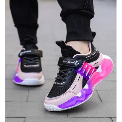 Imagen 2 del producto Zapatillas Urbanas Para Niñas Con Cierre de Velcro Rosa Negro